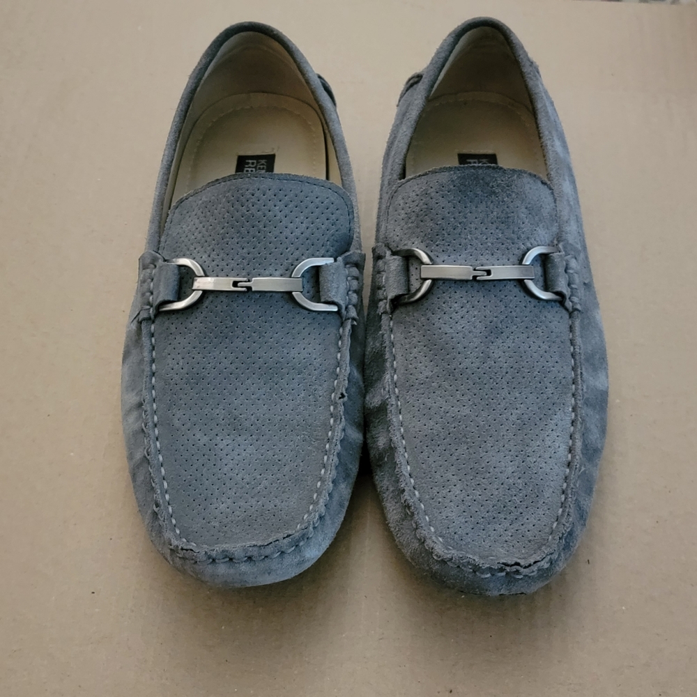 Kenneth Cole Reaction | Men's Safe-N-Sound Navy Suede Leather Loafers Size 9.5